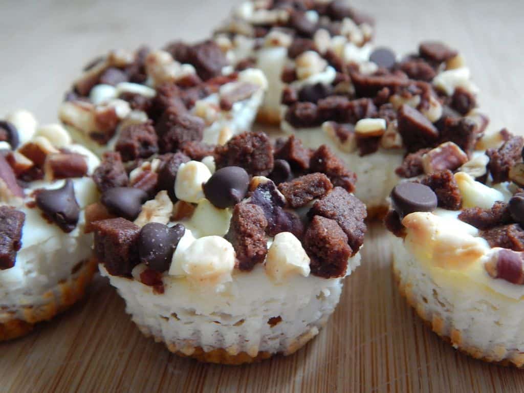 brownie bites on cutting board