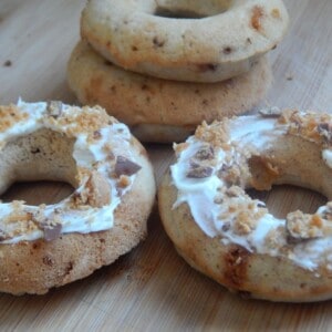 butterfinger donuts on cutting board