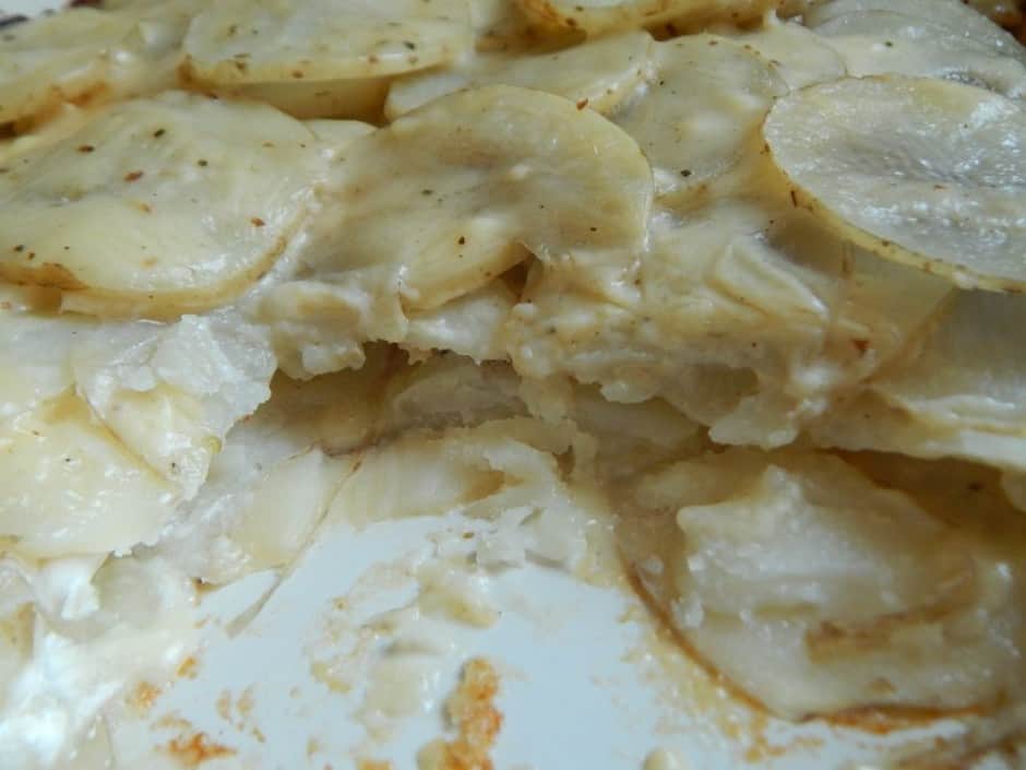 Sausage & scallop potato casserole Drizzle Me Skinny!