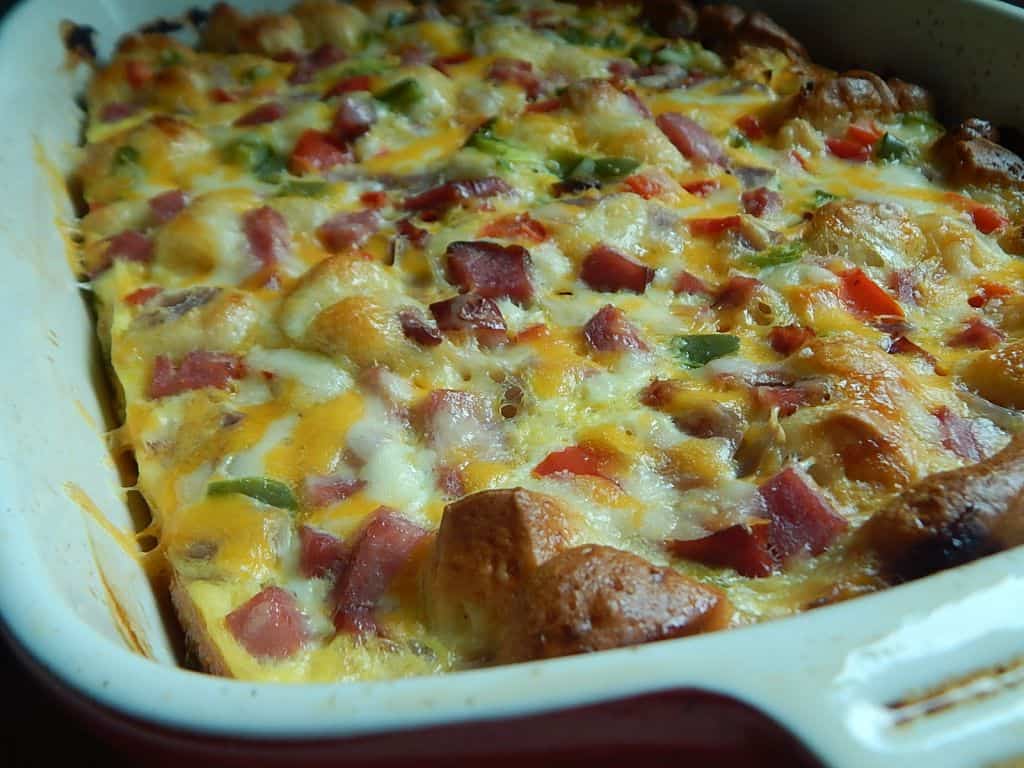 Pillsbury Breakfast Casserole in casserole dish