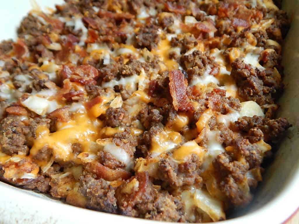 Bacon cheeseburger casserole