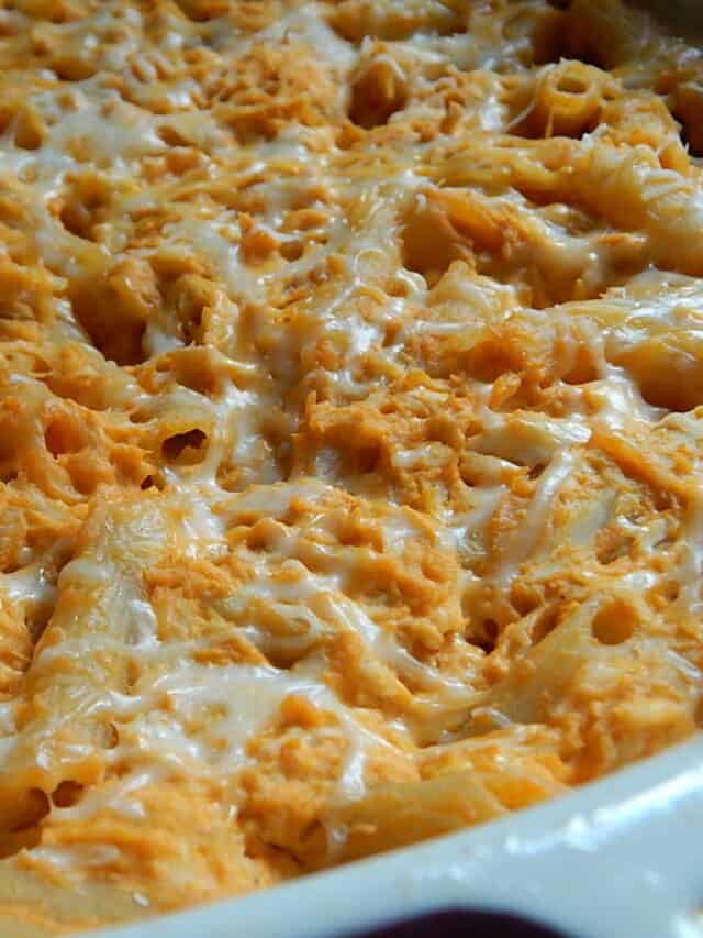 buffalo chicken pasta bake