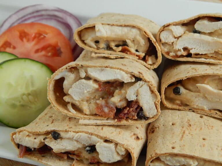 Chicken Alfredo Wraps Drizzle Me Skinny!