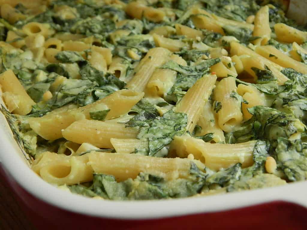 Spinach Artichoke Pasta Bake - Drizzle Me Skinny!