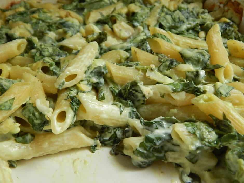 Spinach artichoke pasta bake Simply Delicious Recipe Vegetarian