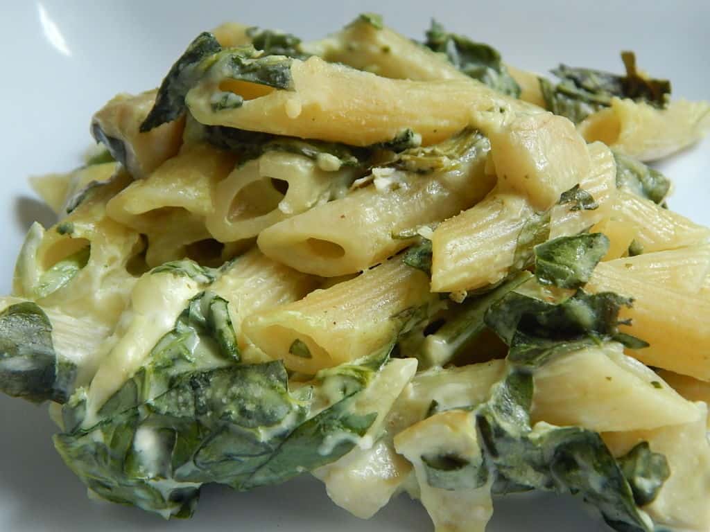 spinach and artichoke pasta bake