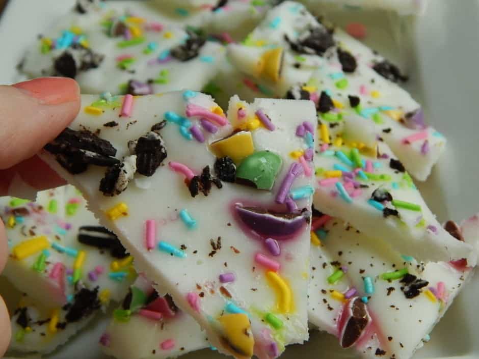 Frozen yogurt Easter bark Drizzle Me Skinny!