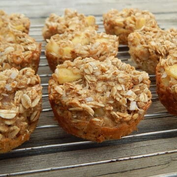 coconut muffins on cooling rack