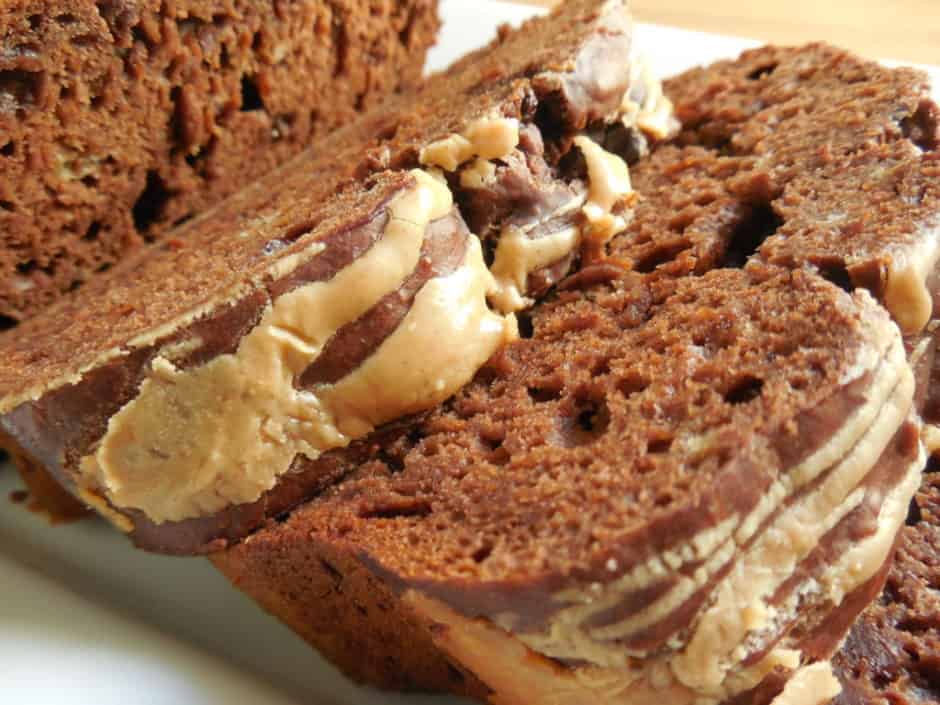 Double chocolate peanut butter banana loaf Drizzle Me Skinny!