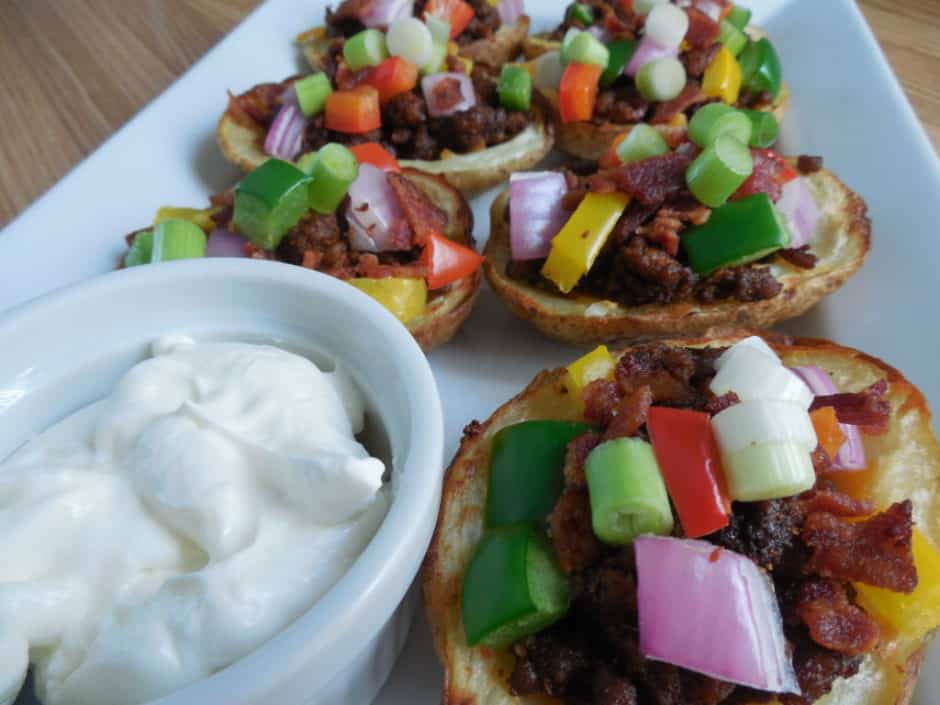 Taco potato skins Drizzle Me Skinny!