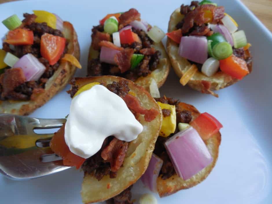 Taco potato skins Drizzle Me Skinny!