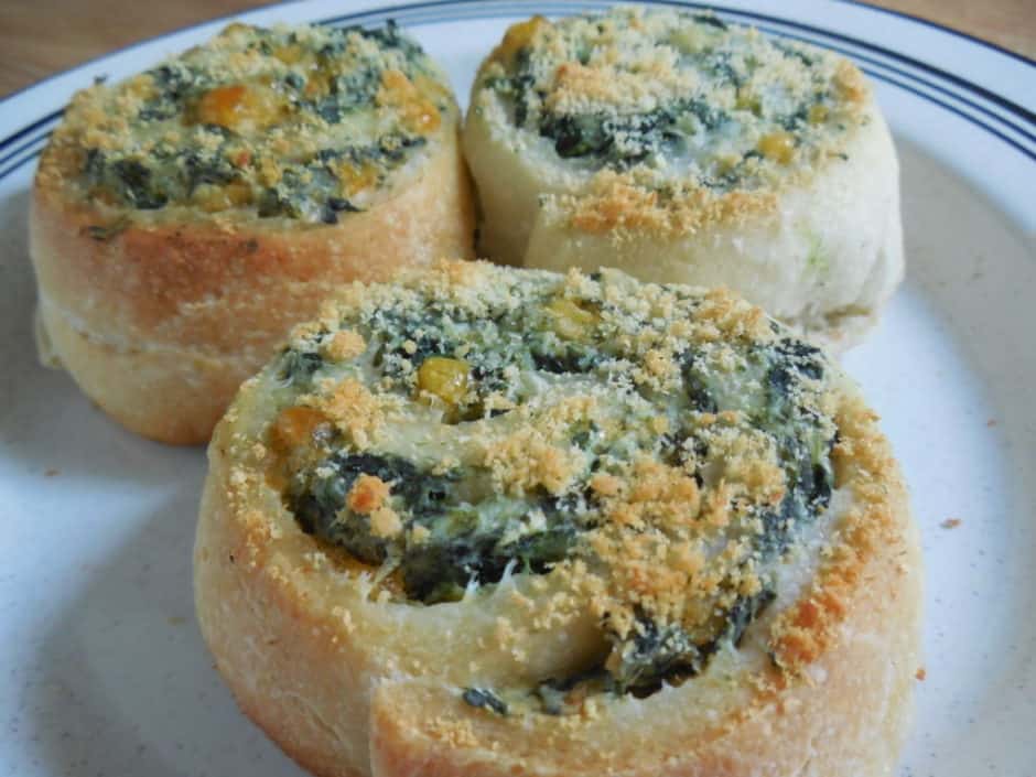 Spinach dip rolls Drizzle Me Skinny!