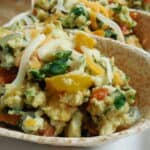 spinach veggie breakfast taco bowl