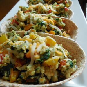 spinach and egg taco bowls