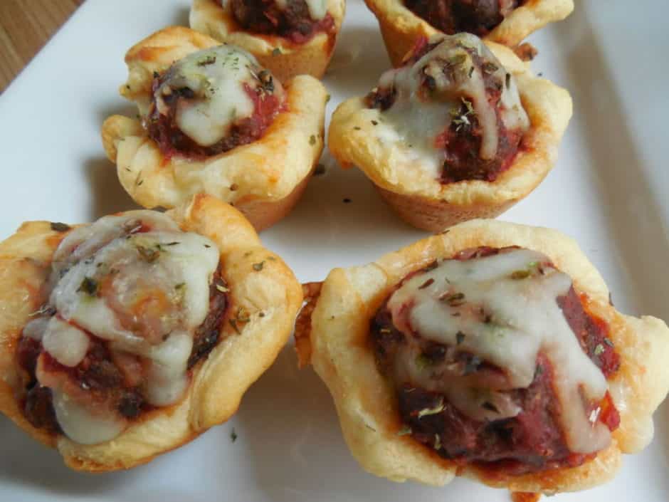 Pizza meatball mini cups Drizzle Me Skinny!
