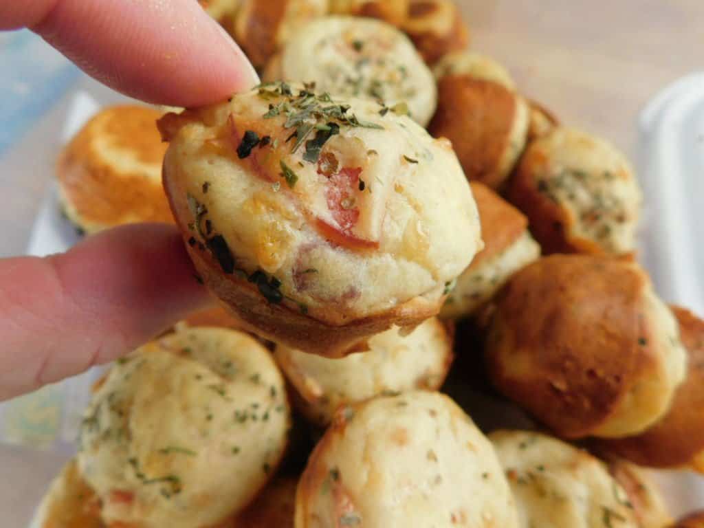 weight watchers pizza muffins stacked high