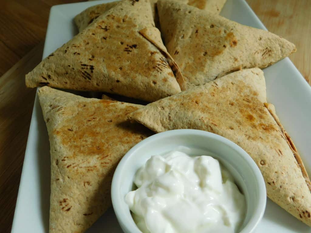 taco pockets with sour cream