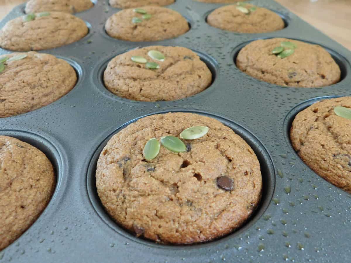 Kodiak cakes pumpkin spice chocolate chip muffins Drizzle Me Skinny!