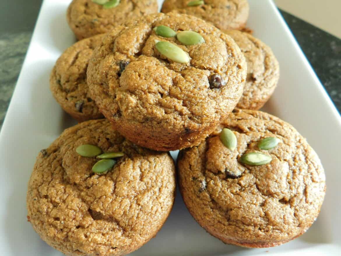 Kodiak cakes pumpkin spice chocolate chip muffins Drizzle Me Skinny!