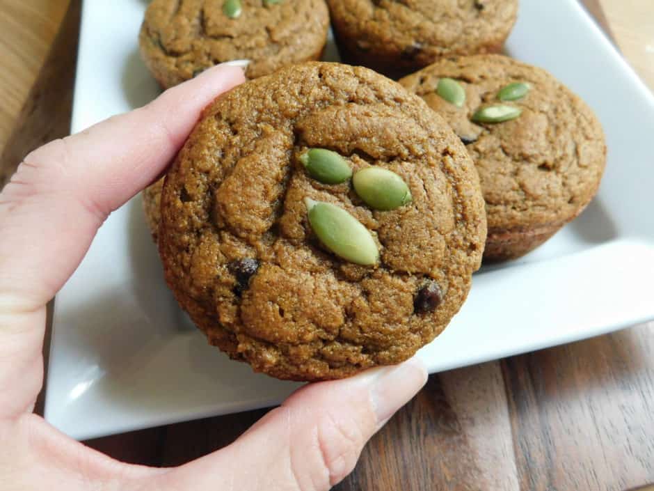 Kodiak cakes pumpkin spice chocolate chip muffins Drizzle Me Skinny!