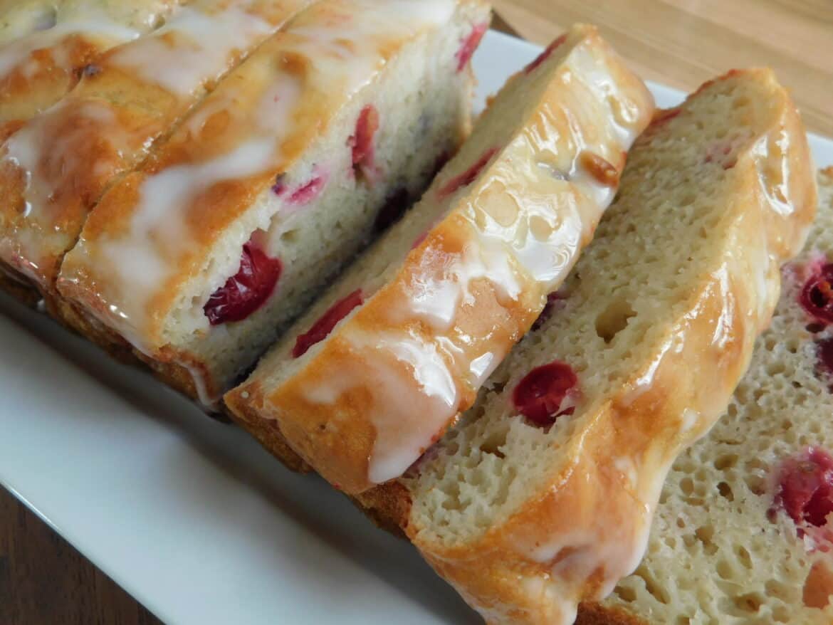 Lemon Cranberry Loaf Drizzle Me Skinny!