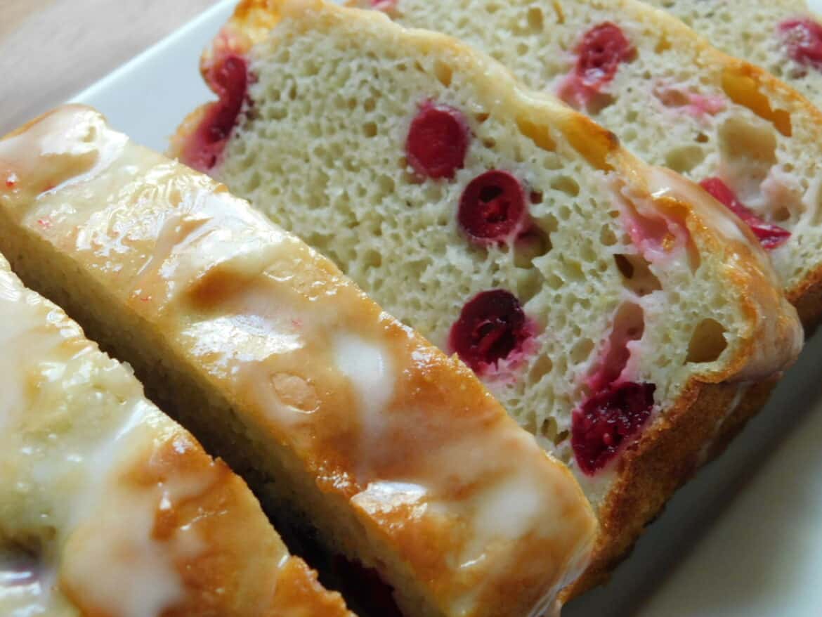 Lemon Cranberry Loaf Drizzle Me Skinny!