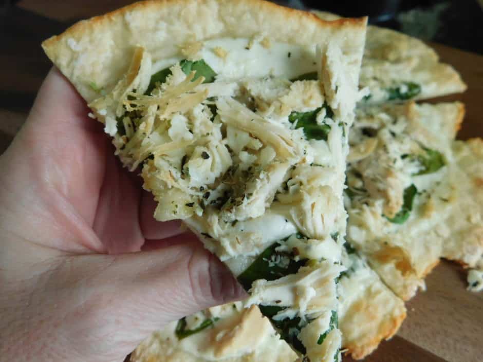 Healthy Alfredo Pizza Drizzle Me Skinny!