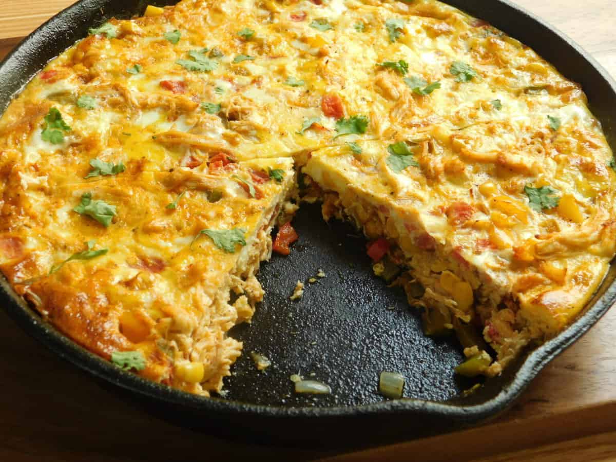 Chicken Frittata (Southwestern Style) Drizzle Me Skinny!