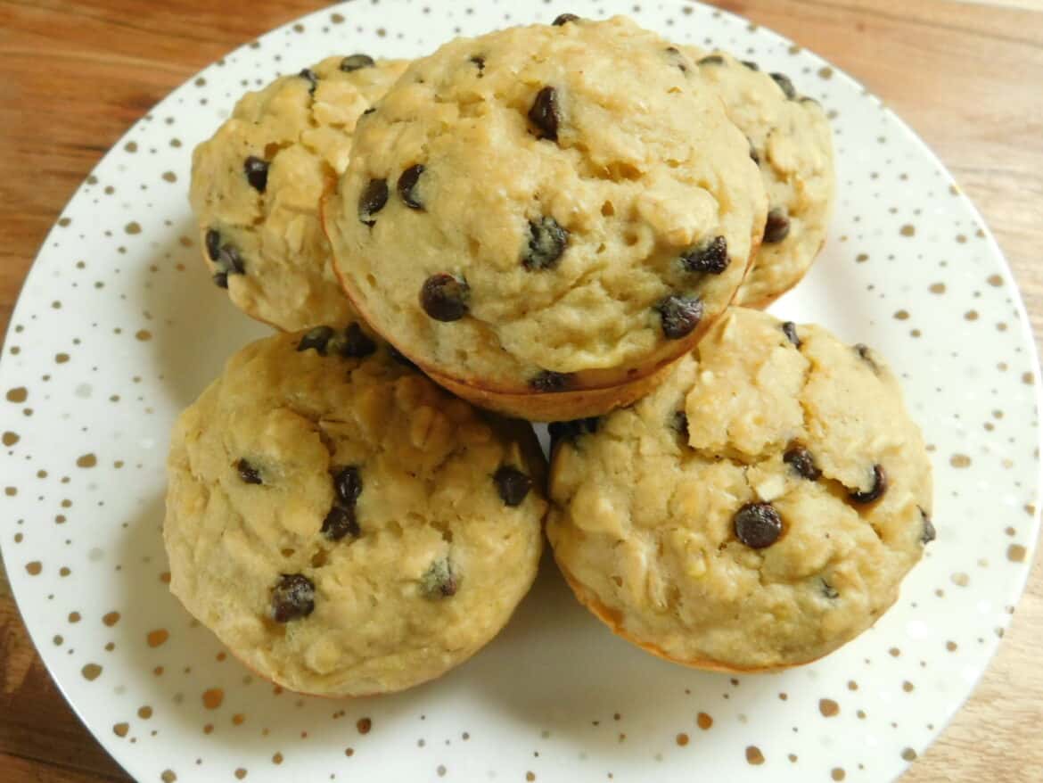 Banana Oatmeal Chocolate Chip Muffins Drizzle Me Skinny!