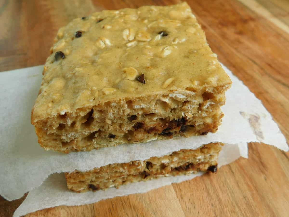 Oatmeal Chocolate Chip Squares Drizzle Me Skinny