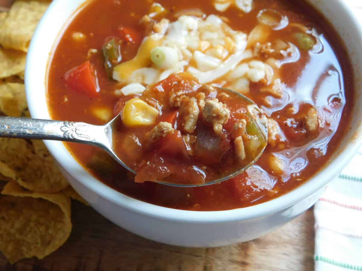 weight watchers friendly chicken taco soup