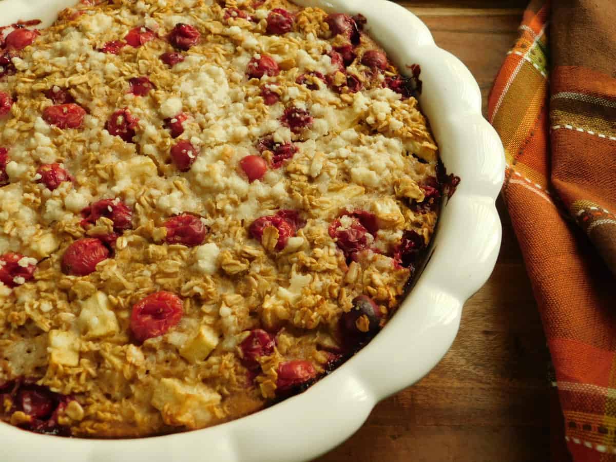 ww apple cranberry oatmeal bake