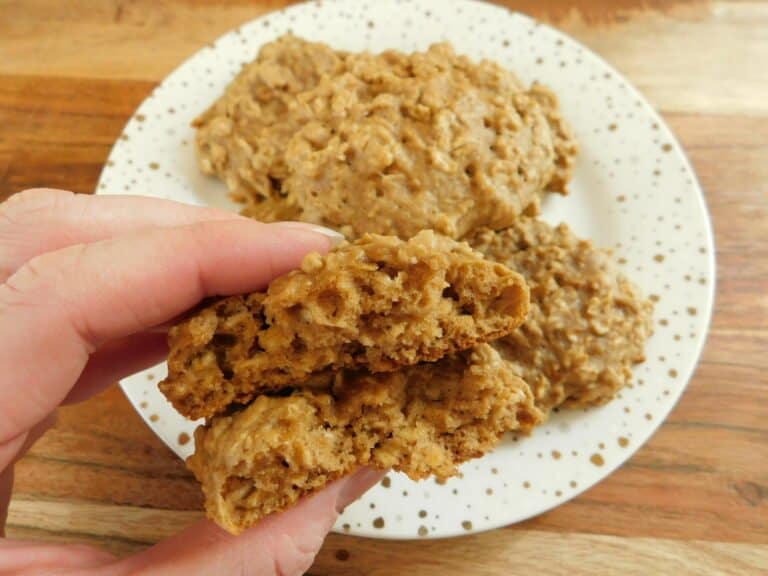weight watchers friendly oatmeal cookies on white plate