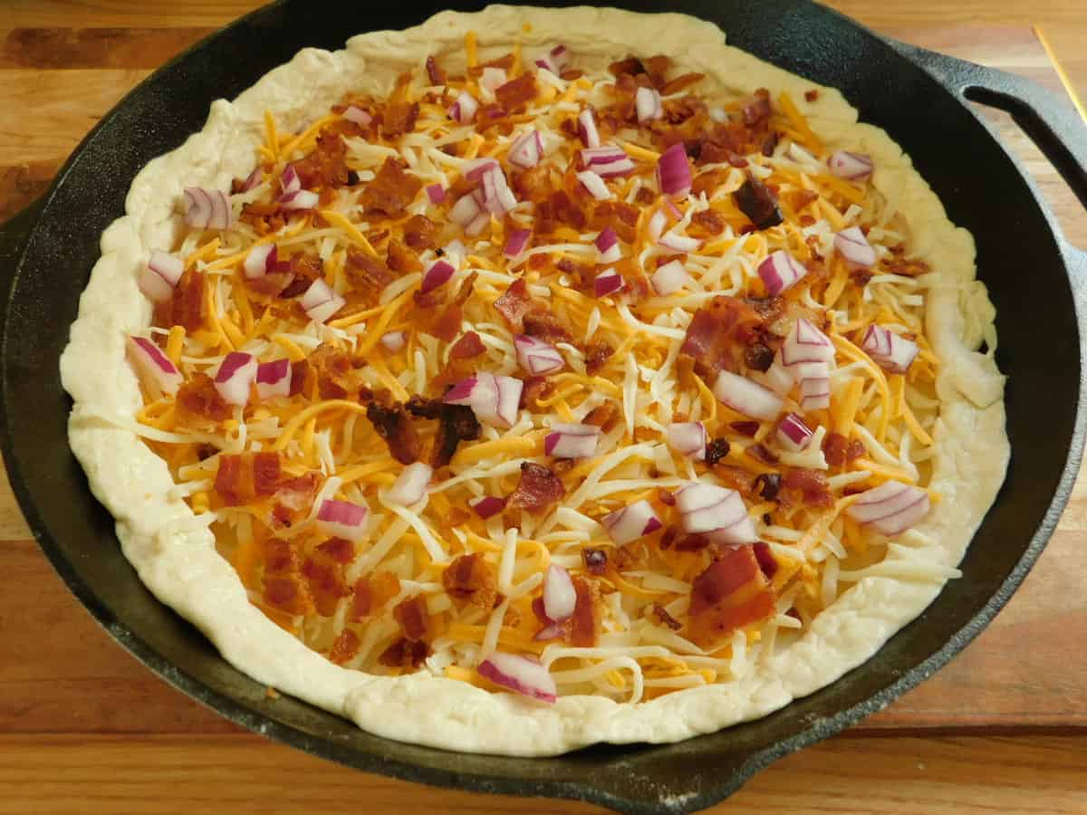 5-Minute Skillet Tortilla Pizza • Bread Booze Bacon