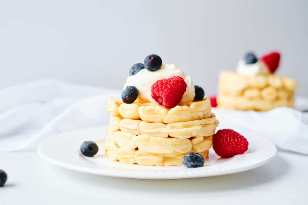 Mini Vanilla Protein Waffles Recipe - The Protein Chef