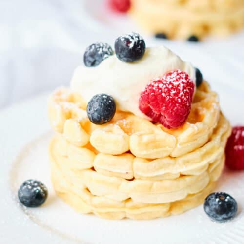 Crispy Cheesy Mini Waffle Maker Eggs (Amazing!!)