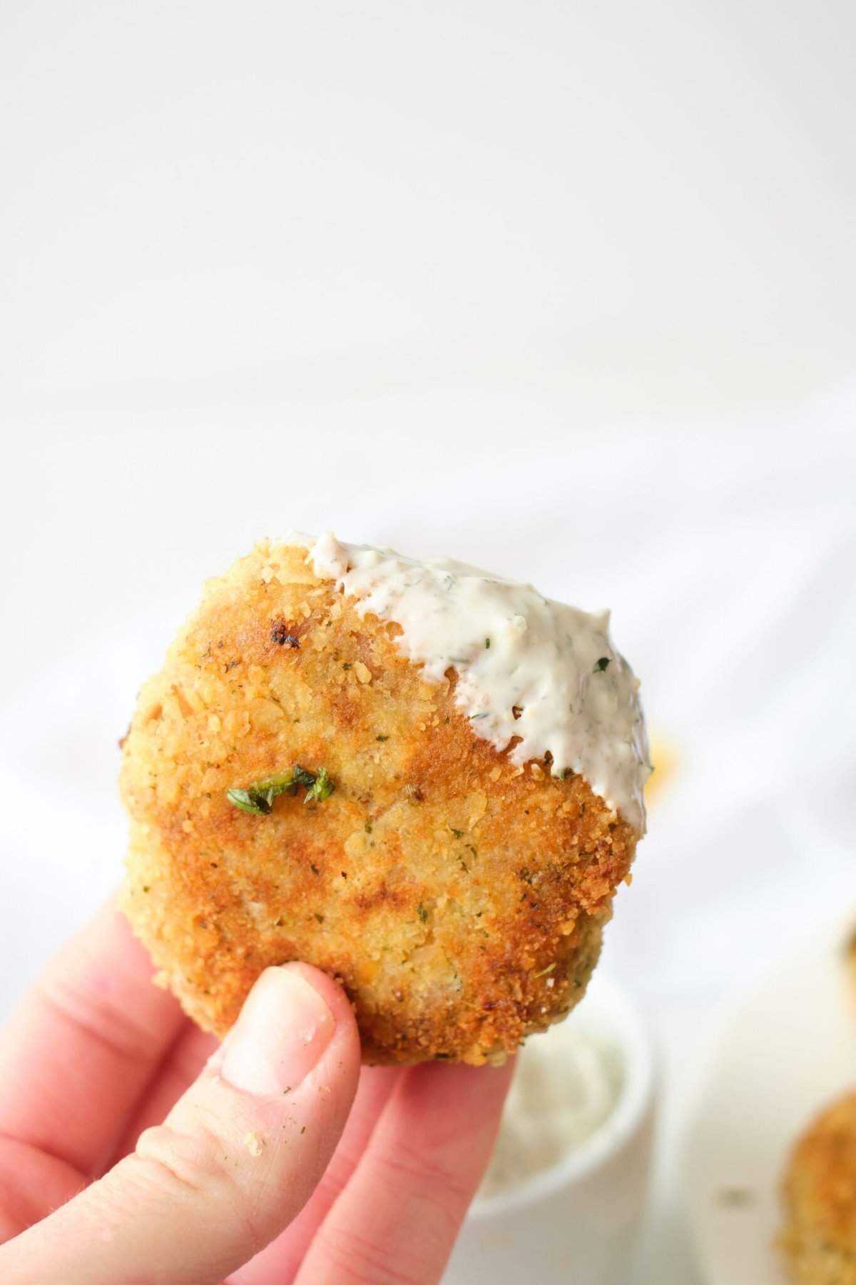 Tuna cakes with lemon dill sauce Drizzle Me Skinny!