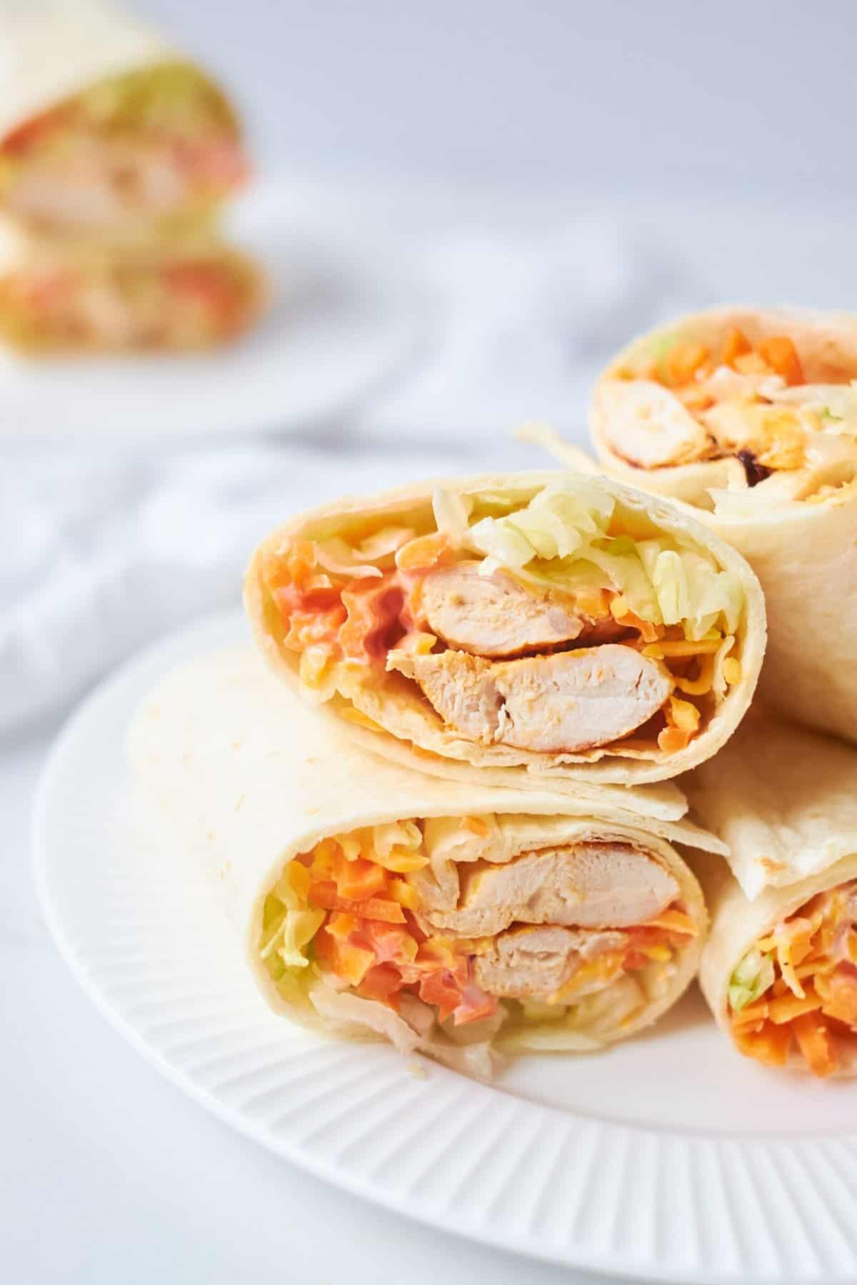 Simple BBQ Chicken Wrap