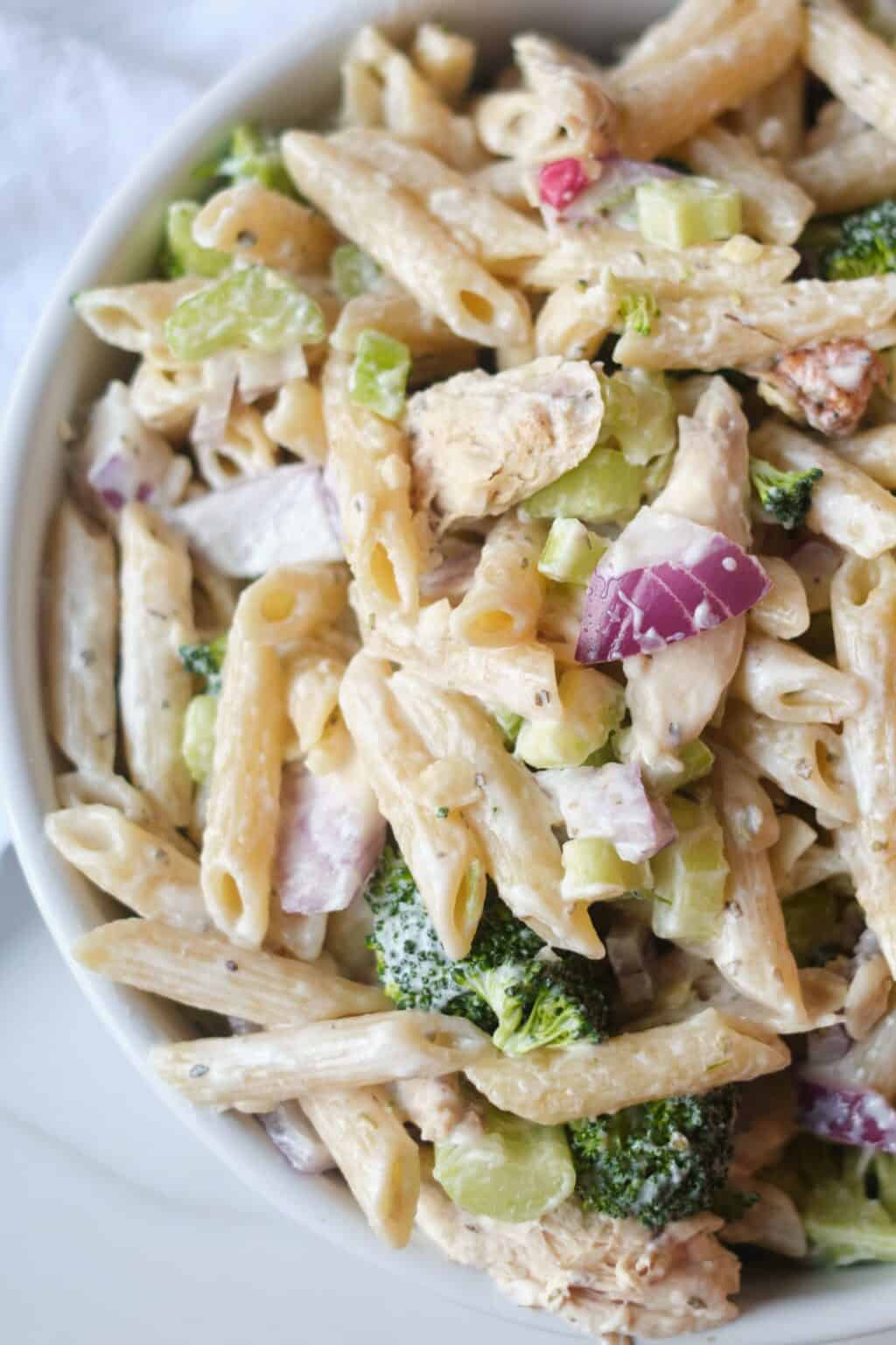 Chicken & broccoli pasta salad Drizzle Me Skinny!