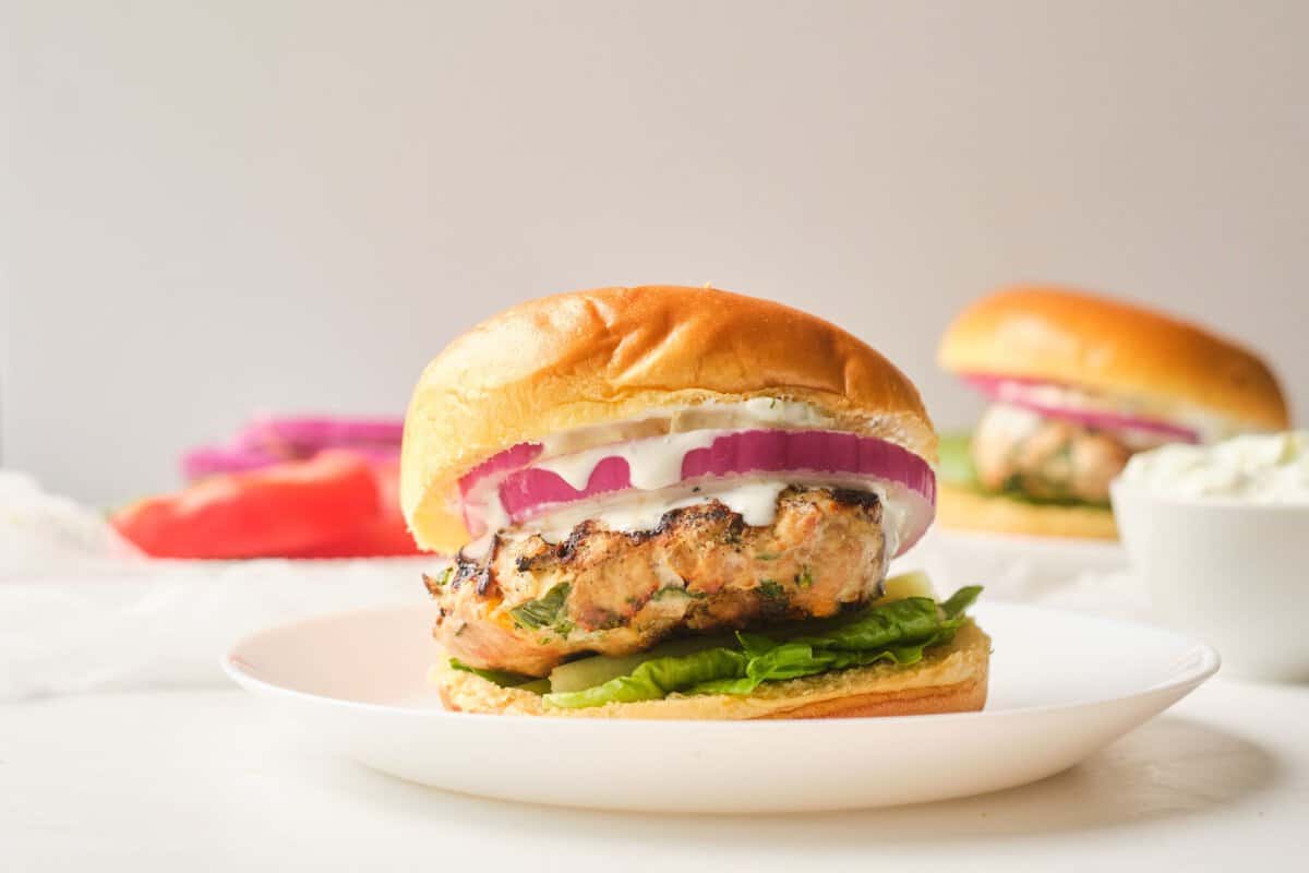 Grilled Salmon Burgers - Weekend at the Cottage