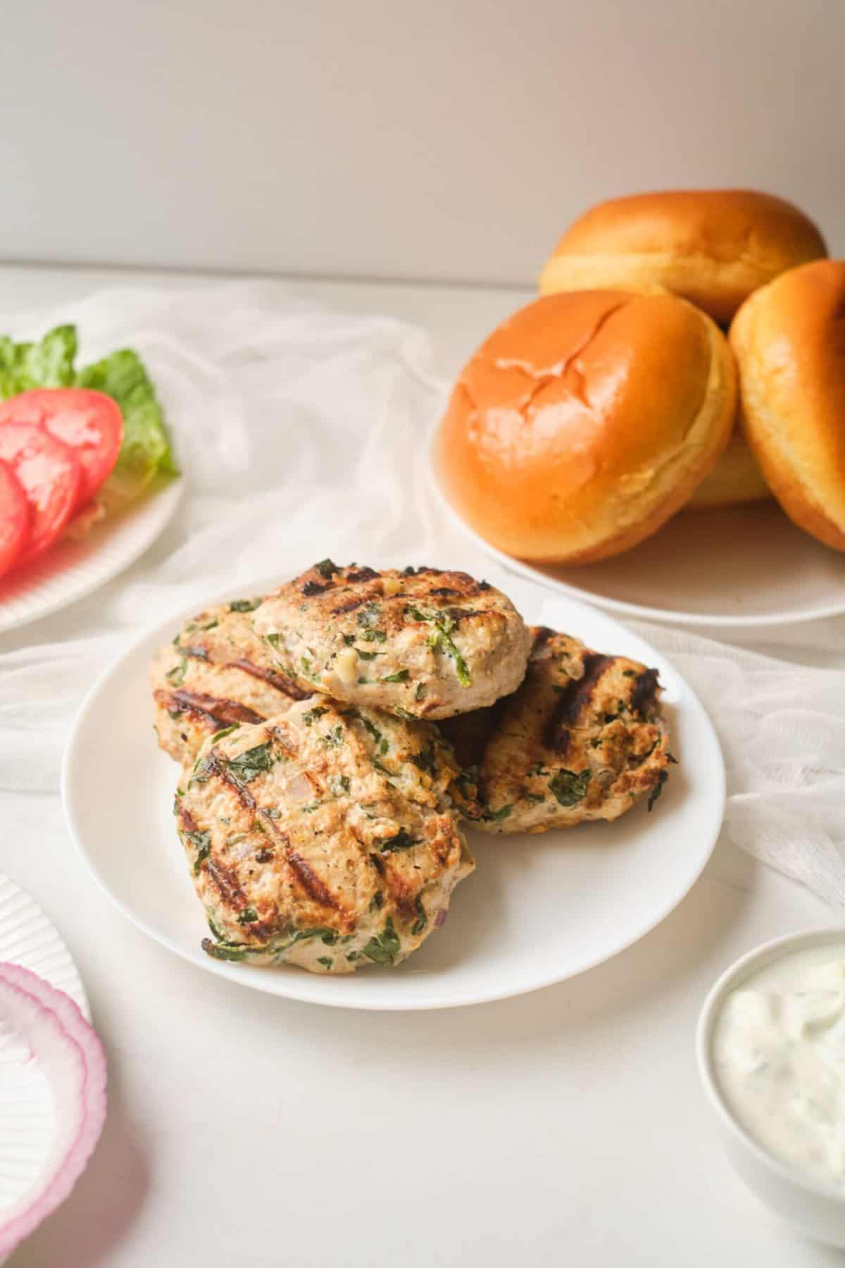 Easy Greek Turkey Burgers - The Skinnyish Dish