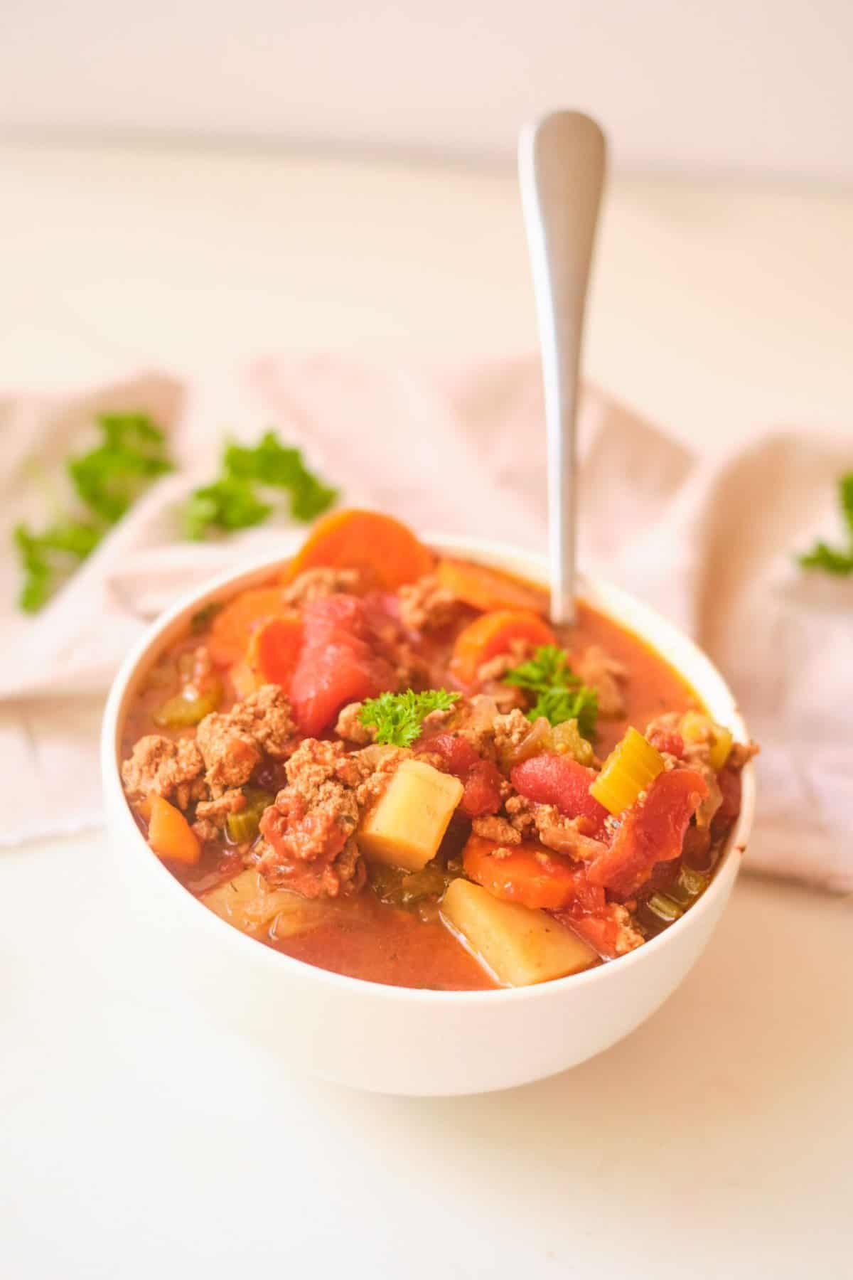 Easy Ground Pork Slow Cooker Casserole Recipe - Suburban Simplicity