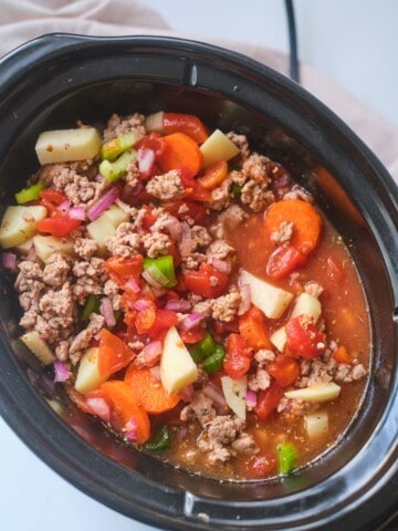 Turkey stew in crockpot