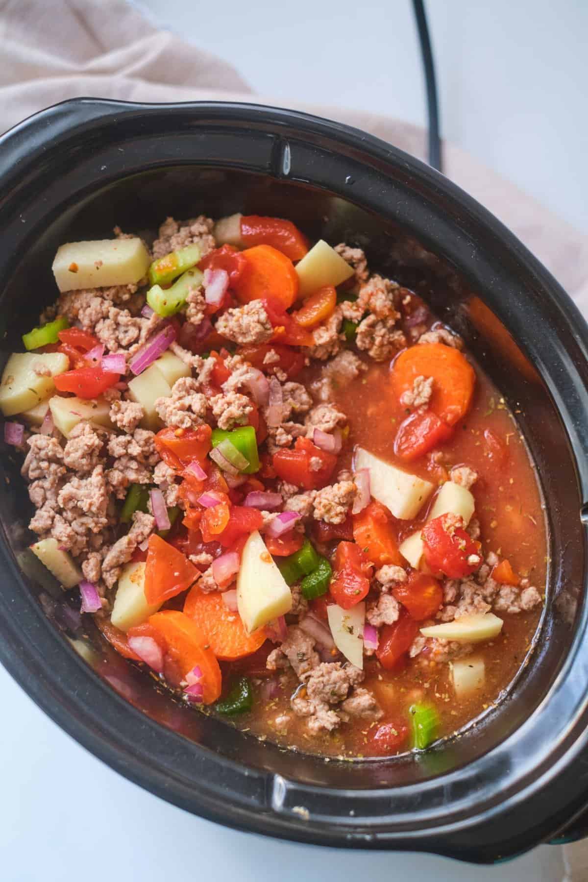 Turkey stew in crockpot