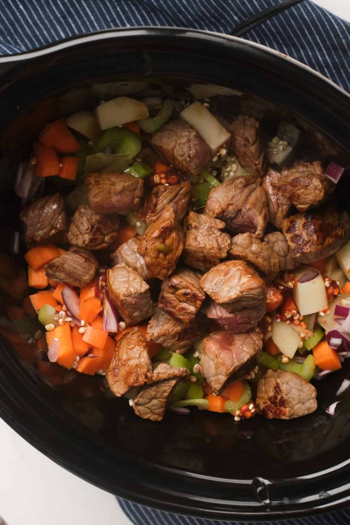 Slow cooker beef & barley soup Drizzle Me Skinny!