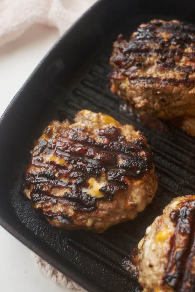 Cracked chicken burgers Drizzle Me Skinny! Summer grilling recipe