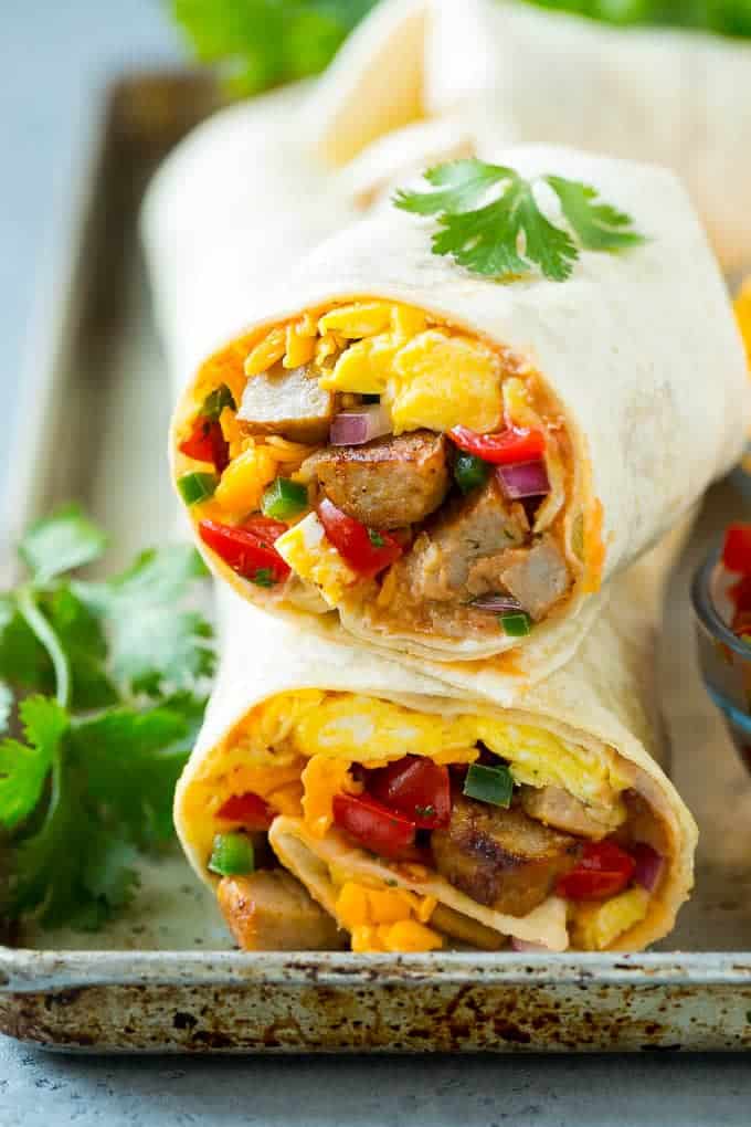 Freezer Mediterranean Breakfast Wraps Recipe - An Oregon Cottage