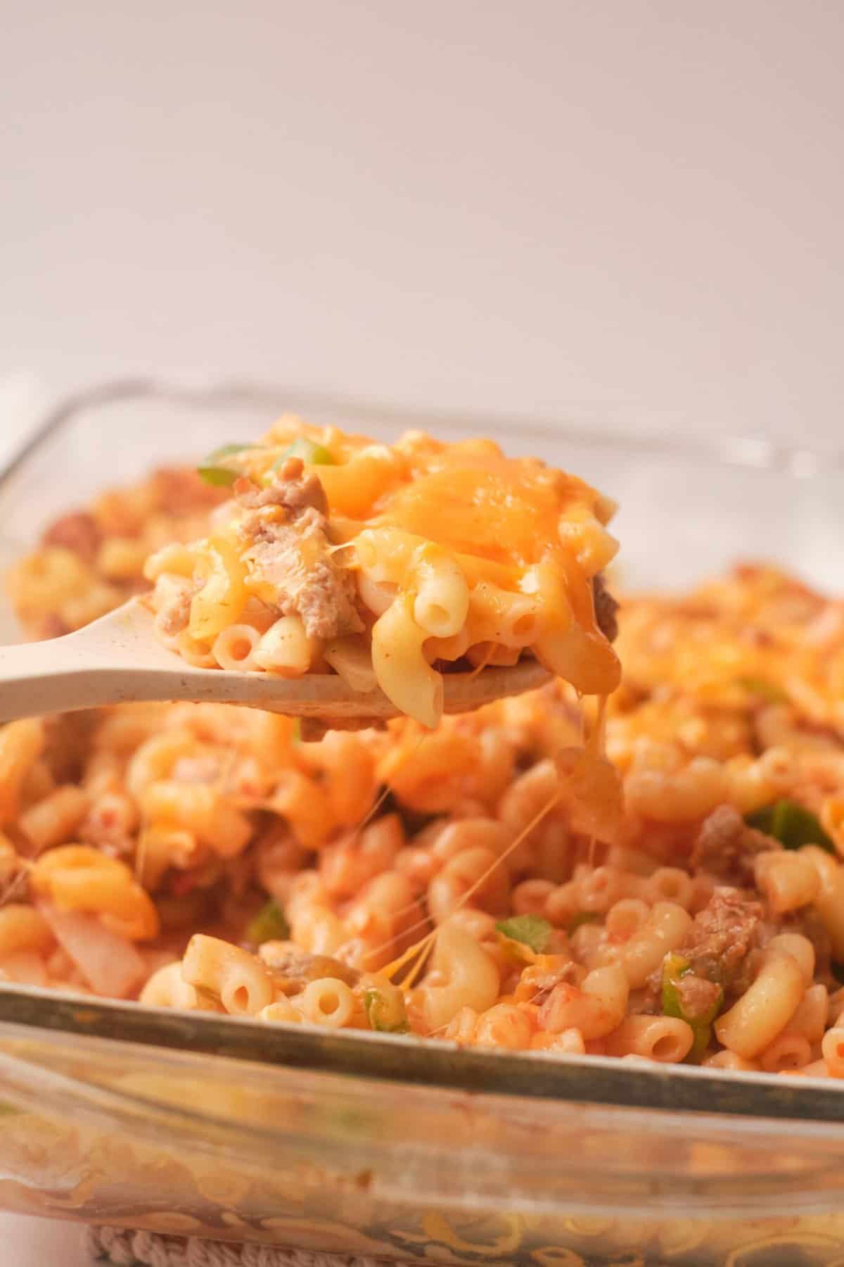 Turkey sloppy Joe pasta bake - Drizzle Me Skinny!