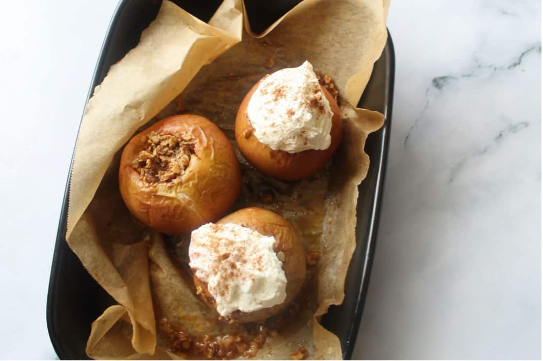 weight watchers baked apple finished in baking pan