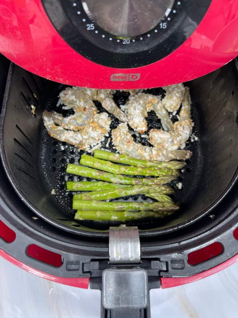 uncooked shrimp in air fryer